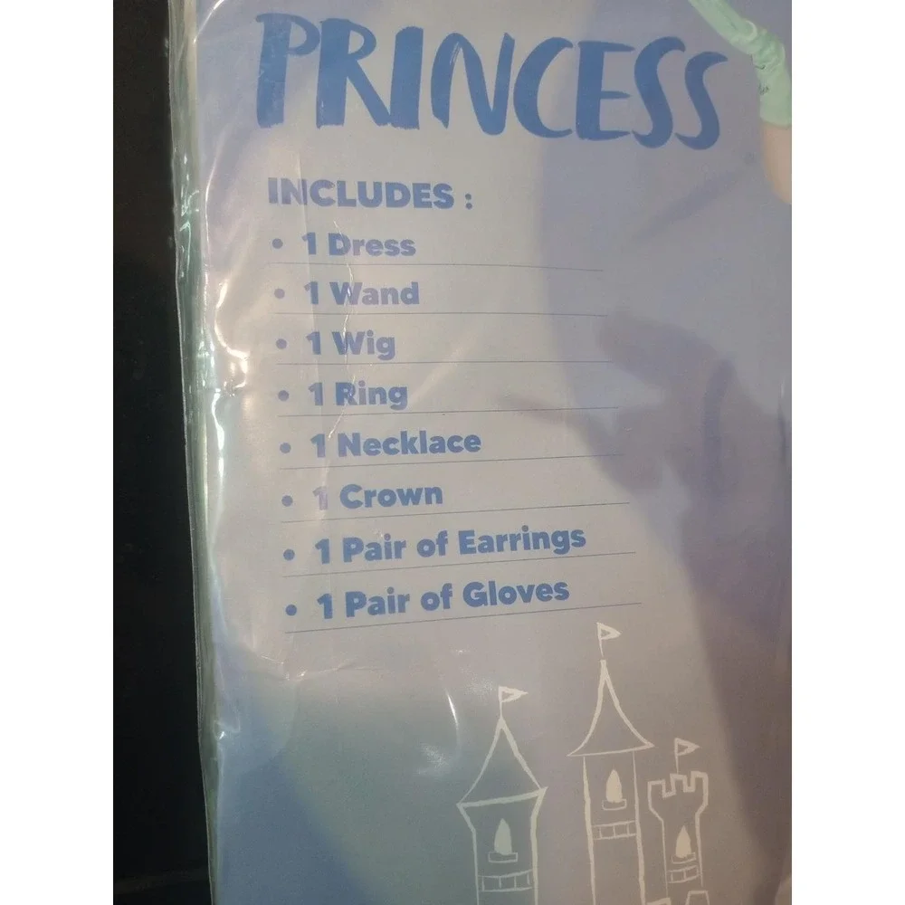 Spooktacular Creations Ice Princess Costume Girls S 5-7 Blue Dress Wig Set
